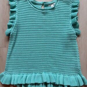 Versona Mint Green Knit Sleeveless Top Large